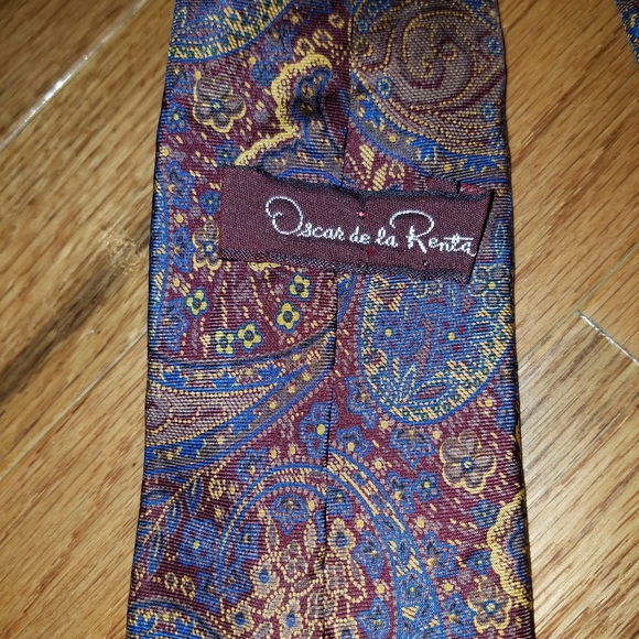Men's 100% Silk Tie Oscar de la Renta 57" 💞 - Picture 2 of 7
